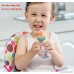 Feihe Baby Food Feeder&Fresh Fruit Feeder Soft Silicone Teething Toys with Silicone Pouches for Babies Infant and Toddler (Pink) - B07D3SLB74